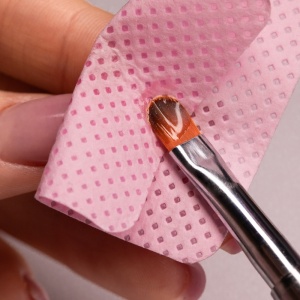 Servetele perforate pentru unghii 300 buc - roz - Img 2