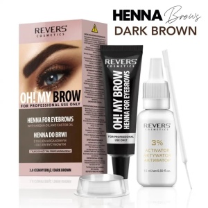 Vopsea de sprancene Henna Oh! My Brows, Revers, Maro Inchis, 3.0, 30ml