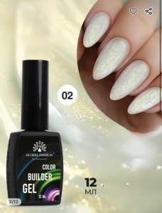 Glitter builder Gel Global Fashion color 02 - TPO Free