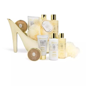 IDC Institute Gold Pantof Vanilla & Sandalwood - Set Îngrijire pentru Curățare corp