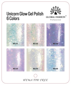 Ojă semipermanentă Unicorn Glow 8 ml, 04 - Img 2
