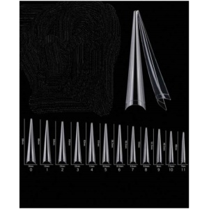 Set 120 bucati tipsuri dizolvabile - soft gel , 12 marimi, 5XL extra-lung, stiletto la vârf, Nr. 06