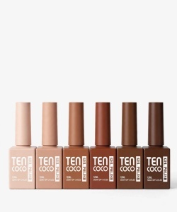 Set oja semipermanenta profesionala TenCoco - Nude & Brown
