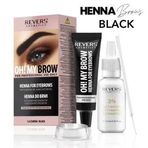 Vopsea de sprancene Henna Oh! My Brows, Revers, Negru, 1.0, 30ml