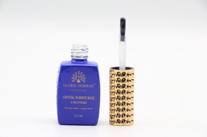 Bază pentru gel lac Global Fashion, Crystal Rubber Base X-TRA Strong 12 ml - Img 2