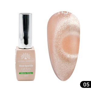 Ojă semipermanentă Cat eye Rose Sparkle 8 ml, 05