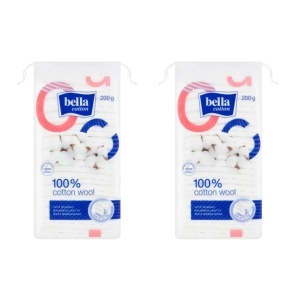 Vata Bella din bumbac, 200 g, cotton wool - 2 pachete
