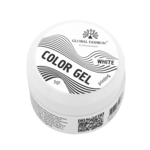 Color gel unghii, Global Fashion, 5g, culoare alb - Img 2