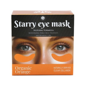 Mască pentru pleoape Starry, portocală, colagen clar de origine naturală