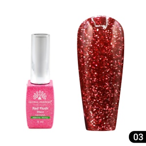 Ojă semipermanentă Red Flush Disco 8 ml, 03