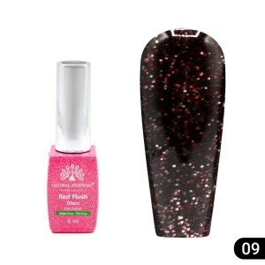Ojă semipermanentă Red Flush Disco 8 ml, 09