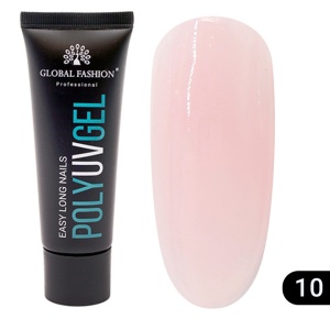 POLYGEL CONSTRUCTIE UNGHII GLOBAL FASHION 30G, ROZ 10