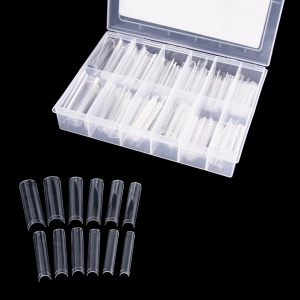 Tipsuri din gel pentru extensia unghiilor 240 buc 12 marimi - patrat arcuit