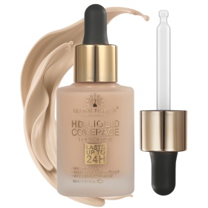 Fond de ten, Global Fashion HD Liquid Coverage Foundation, 30ml, GX05, Caramel