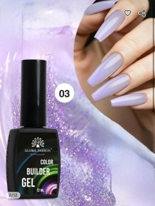 Glitter builder Gel Global Fashion color 03 - TPO Free