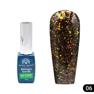 Ojă semipermanentă Midnight sparkle 8 ml, 06