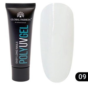 POLYGEL CONSTRUCTIE UNGHII GLOBAL FASHION 30G, TRANSPARENT 09