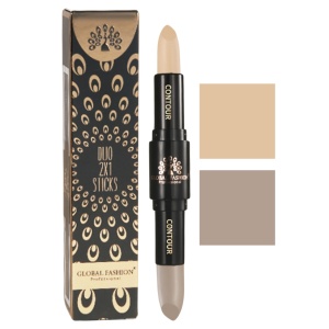 Stick duo 2în1 pentru față, corector + concealer, Global Fashion, GC04