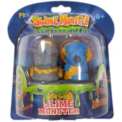 Set 2 Figurine Monstri Slime, Multicolor