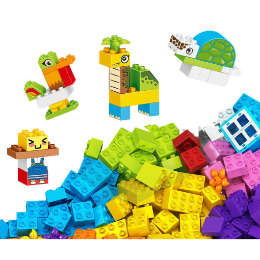 Set Puzzle pentru copii Creativ Set cuburi de constructie, ansamblu Fun DIY, 180 piese