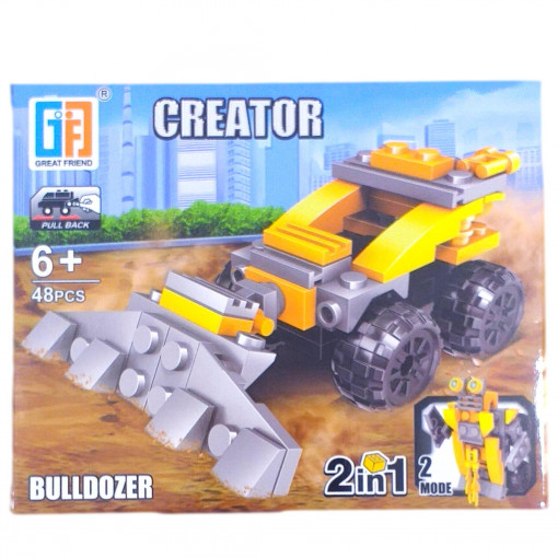 Set Constructie Creator, 2 in 1, Multicolor, 43 piese