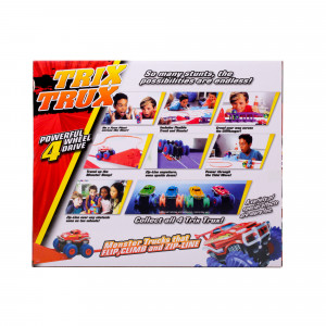 Circuit pista masini Trix Trux 2 masinute merg pe sfoara, Multicolor - Img 6