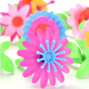 Gradina Creativa cu flori, Set joc de constructii forma Troller, - Img 10