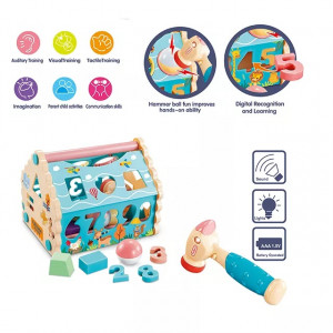 Joc Educativ, Cub cu Sortator de Forme, Multicolor - Img 5