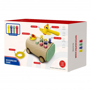 Joc educativ de indemanare, Magnetic l Ciocanitoarea prinde viermisorii din copac - Img 5