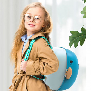 Jucarie de rol, trusa de doctor 4 in1 tip rucsac, geanta si birou "Balena Minunata", 39 accesorii incluse, portabil, bleu
