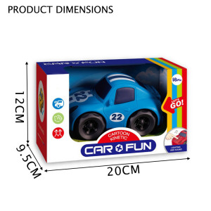 Masina frictiune Car Fun, Lumini si sunete, 18M+, Albastru - Img 3