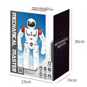 Robot interactiv, control infrarosu, Lumini LED si telecomanda, Miscari multiple si dans, Sunete si muzica, USB inclus, alb rosu - Img 5