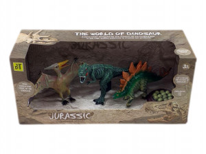 Set 3 Figurine Dinozauri, Aspect Realist,Jurassic World, Accesorii oua dinozaur - Img 2