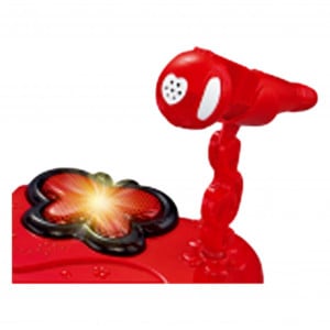 Set Complet Muzical Copii cu Pian Electronic, Microfon, si Scaunel, Karaoke, 12 Functii, Melodii si ritmuri diferite, Mp3, Posibilitatea de a conecta un telefon, Rosu - Img 8