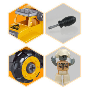 Set de constructii Buldozer la Galetusa, figurine incluse,14 piese - Img 5