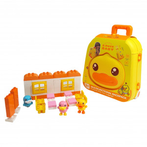 Set de constructii pentru copii Rucsac Troller 4in1 cu blocuri de constructii, 35 piese - Img 8
