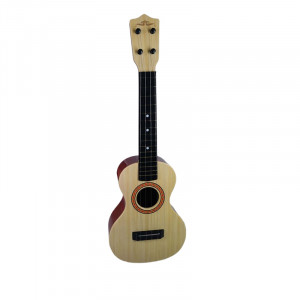 Chitara ukulele pentru copii cu corzi de plastic, reglabil, pana inclusa, crem - Img 4