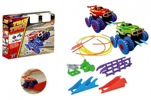 Circuit pista masini Trix Trux 2 masinute merg pe sfoara, Multicolor - Img 7