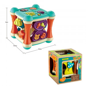 Cub magic de jucarie, Include Lampa de Proiectie, Butoane muzicale, Multicolor - Img 6