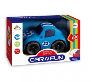 Masina frictiune Car Fun, Lumini si sunete, 18M+, Albastru - Img 4