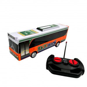 Masinuta Autobuz cu telecomanda, muzica si lumini, scara 1:30, Portocaliu - Img 7