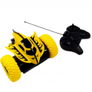 Masinuta,Stunt Twist, Masina Galbena Cascadorii Cu Radiocomanda,Roti Mari, Tractiune 4X4 Rotire 360 Viteza 2.4GHZ RC