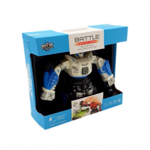 Robot inteligent Razboinic de lupta, Efecte Luminoase si Sonore, alb - Img 5