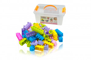 Set Cuburi pentru Construit "Universul printeselor", 74 piese, multicolor - Img 16