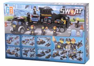 Set de constructie, Swat Troops, Masina Politie, 72 Piese, Multiple Modele 3 in 1 - Img 6