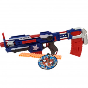 Blaster Super Eroii Avengers4 pentru copii, 20 gloante incluse, albastru - Img 1