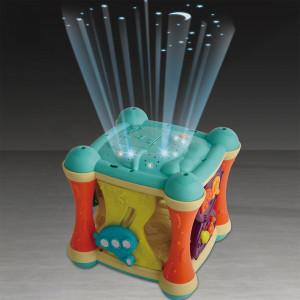 Cub magic de jucarie, Include Lampa de Proiectie, Butoane muzicale, Multicolor - Img 2
