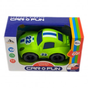 Masina frictiune Car Fun, Lumini si sunete, 18M+, Verde - Img 2