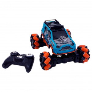 Masina RC 1:14 Face Drifturi si Rasucire, Merge lateral, Roti speciale, Viteza 2.4G, Albastra - Img 4