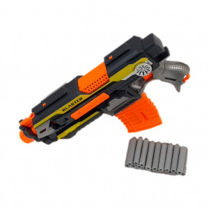 Pistol jucarie cu sunete si lumini, 20 gloante, multicolor - Img 4